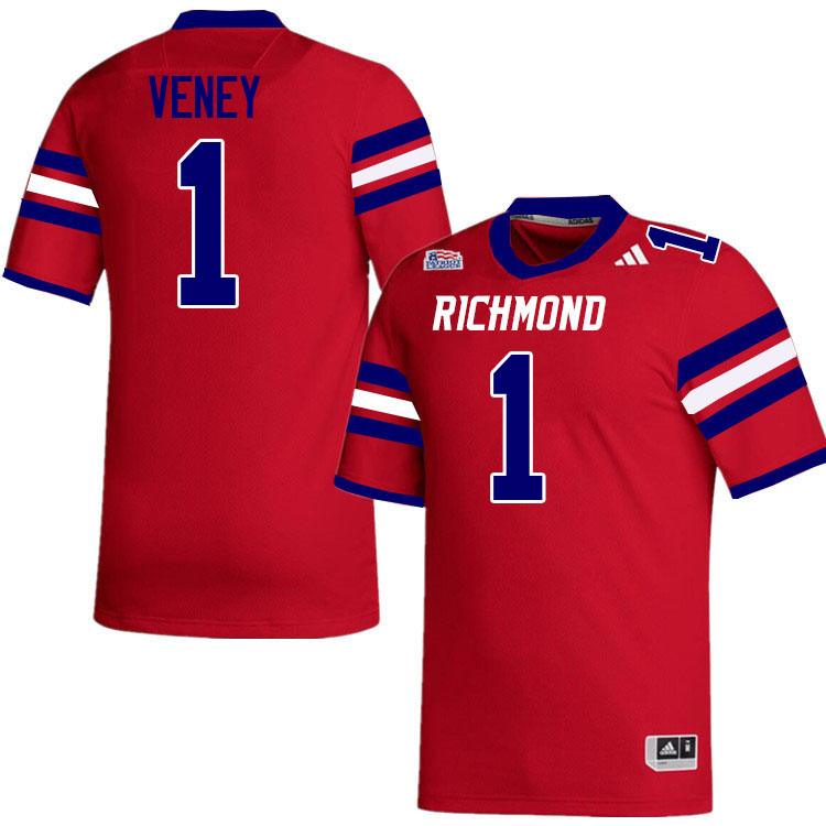 Richmond Spiders #1 Quanye Veney College Football Jerseys,Uniforms-Red Richmond Spiders #1 Quanye Veney College Football Jerseys,Uniforms-Red
